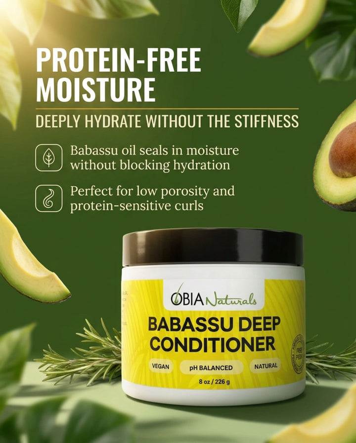 Babassu Deep Conditioner — Protein-Free for Dry, Curly Hair