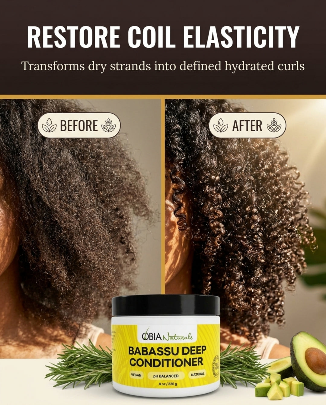 Babassu Deep Conditioner — Protein-Free for Dry, Curly Hair