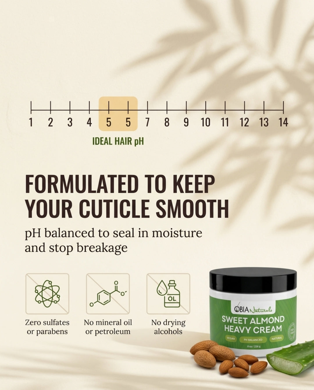 Sweet Almond Heavy Cream — Leave-In Conditioner for Dry, Damaged Hair
