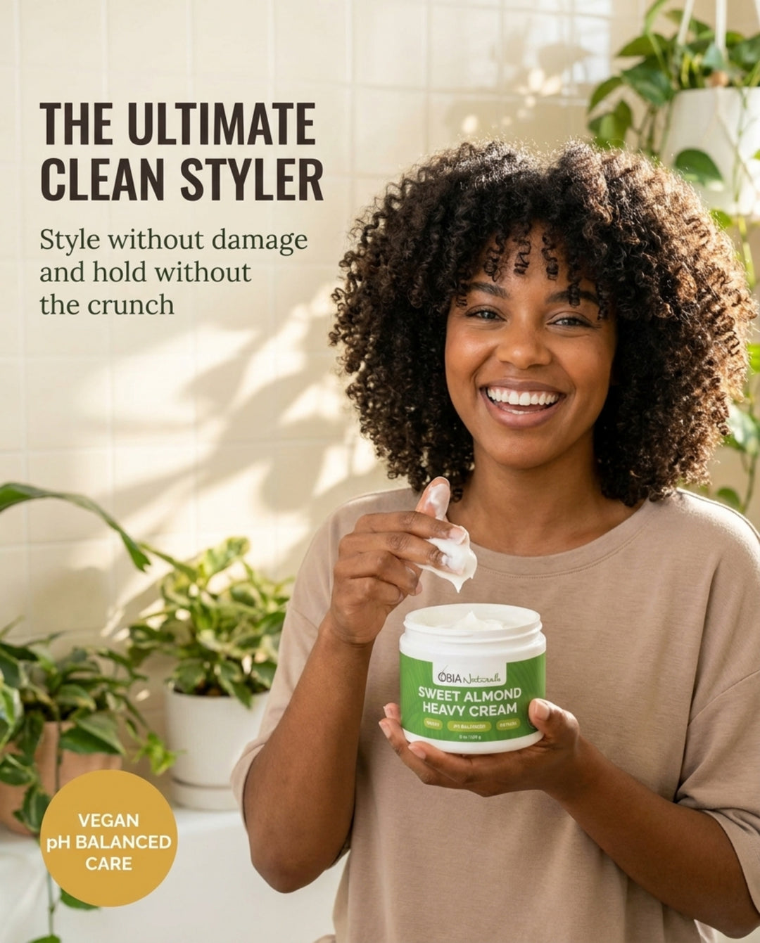 Sweet Almond Heavy Cream — Leave-In Conditioner for Dry, Damaged Hair