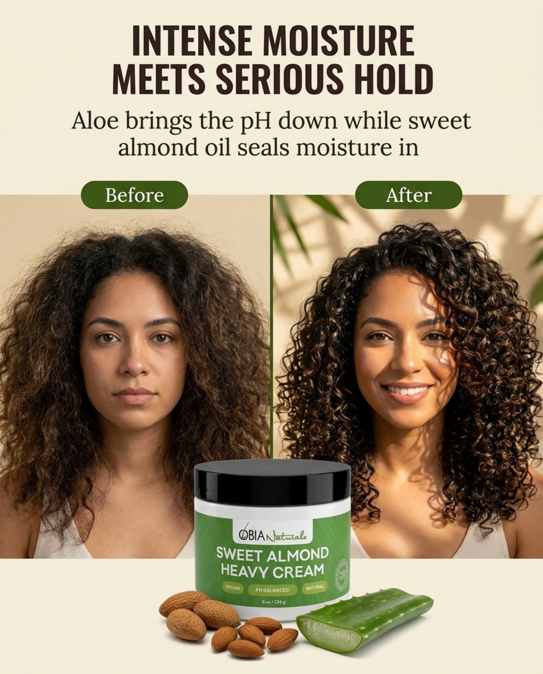 Sweet Almond Heavy Cream — Leave-In Conditioner for Dry, Damaged Hair
