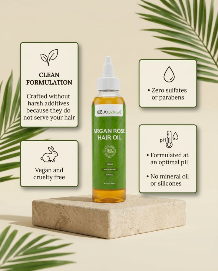 Argan Rose Hair Oil — Argan Hair Oil for Dry, Curly Hair
