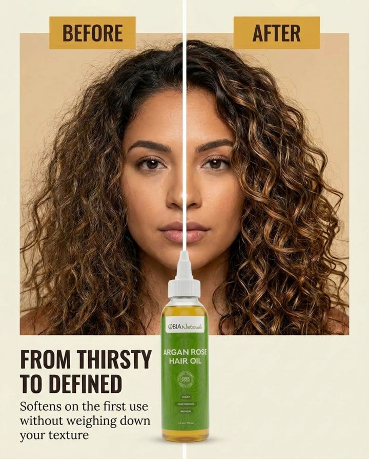 Argan Rose Hair Oil — Argan Hair Oil for Dry, Curly Hair