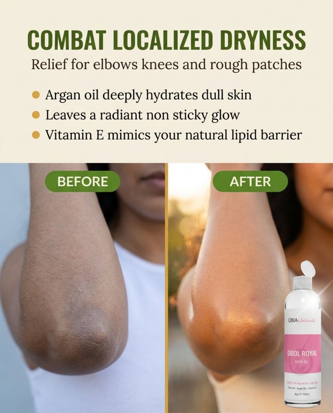 OBOL Royal Body Oil — Argan Body Oil for Women, After Shower