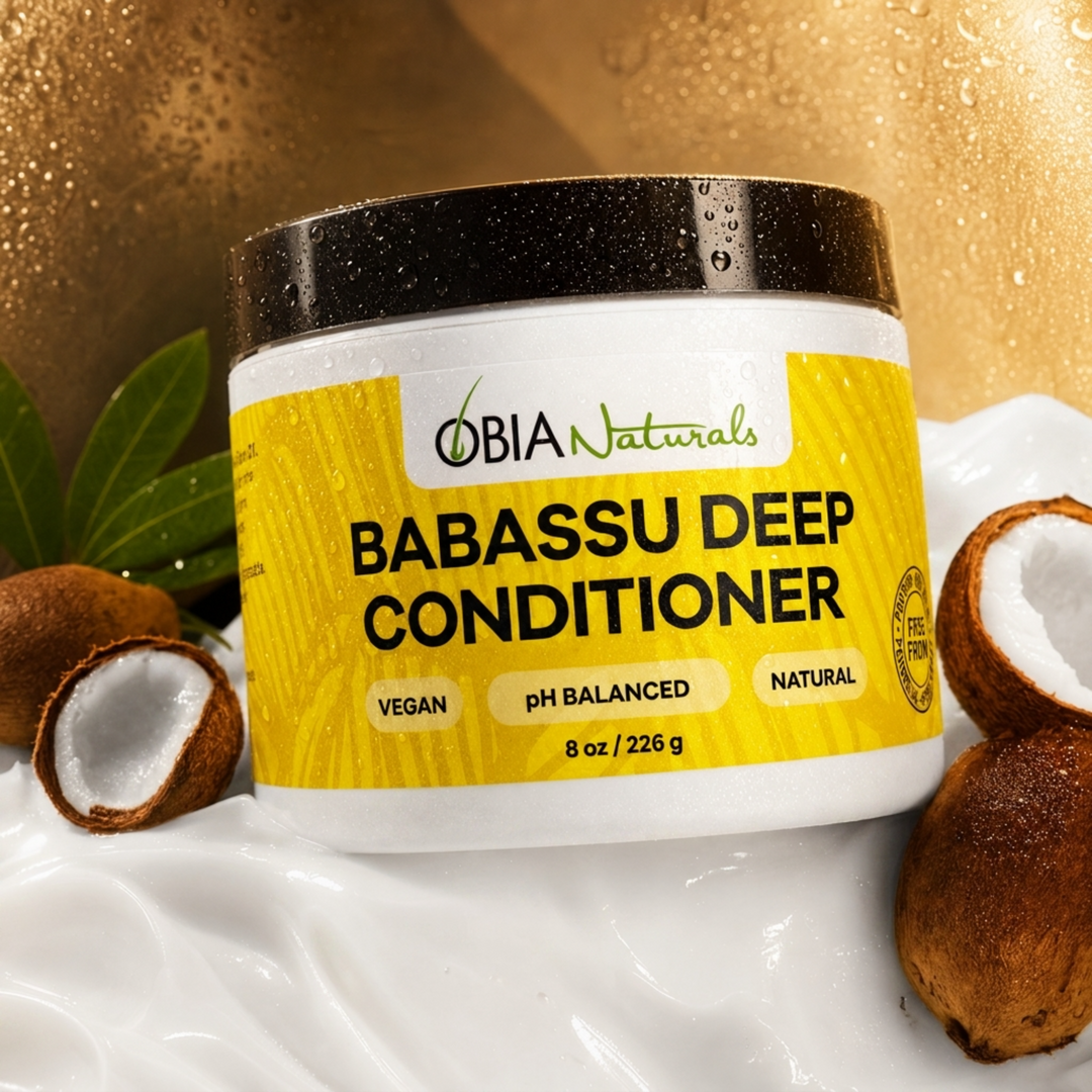 OBIA Naturals Babassu Deep Conditioner — vegan, pH-balanced deep conditioning for protein-sensitive hair