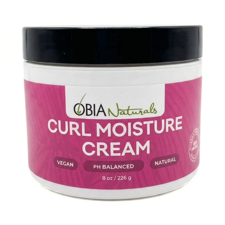 OBIA Naturals Curl Moisture Cream bottle — lightweight, vegan leave-in conditioner for curls and coils