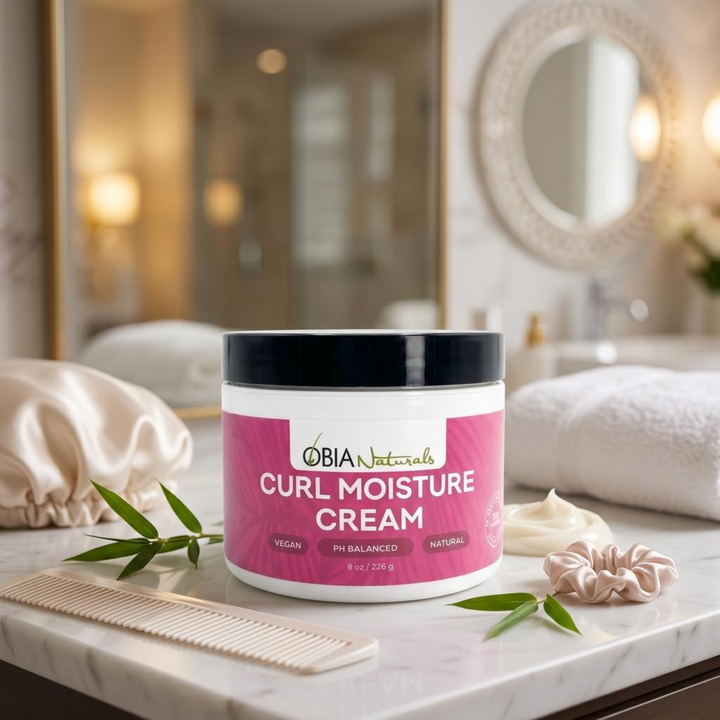 OBIA Naturals Curl Moisture Cream — layers under Curl Enhancing Custard for wash-and-gos