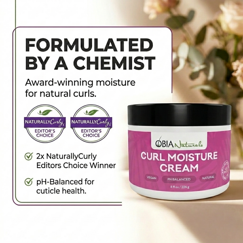 OBIA Naturals Curl Moisture Cream — smooths the cuticle to minimize frizz