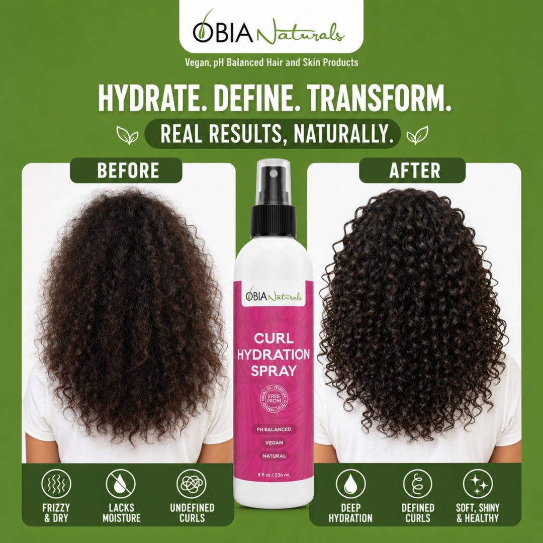 Curl Hydration Spray by OBIA Naturals — vegan curl refresher for everyday use