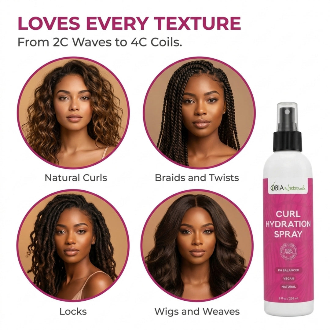 OBIA Naturals Curl Hydration Spray — award-winning refresher for Type 2 to Type 4 hair
