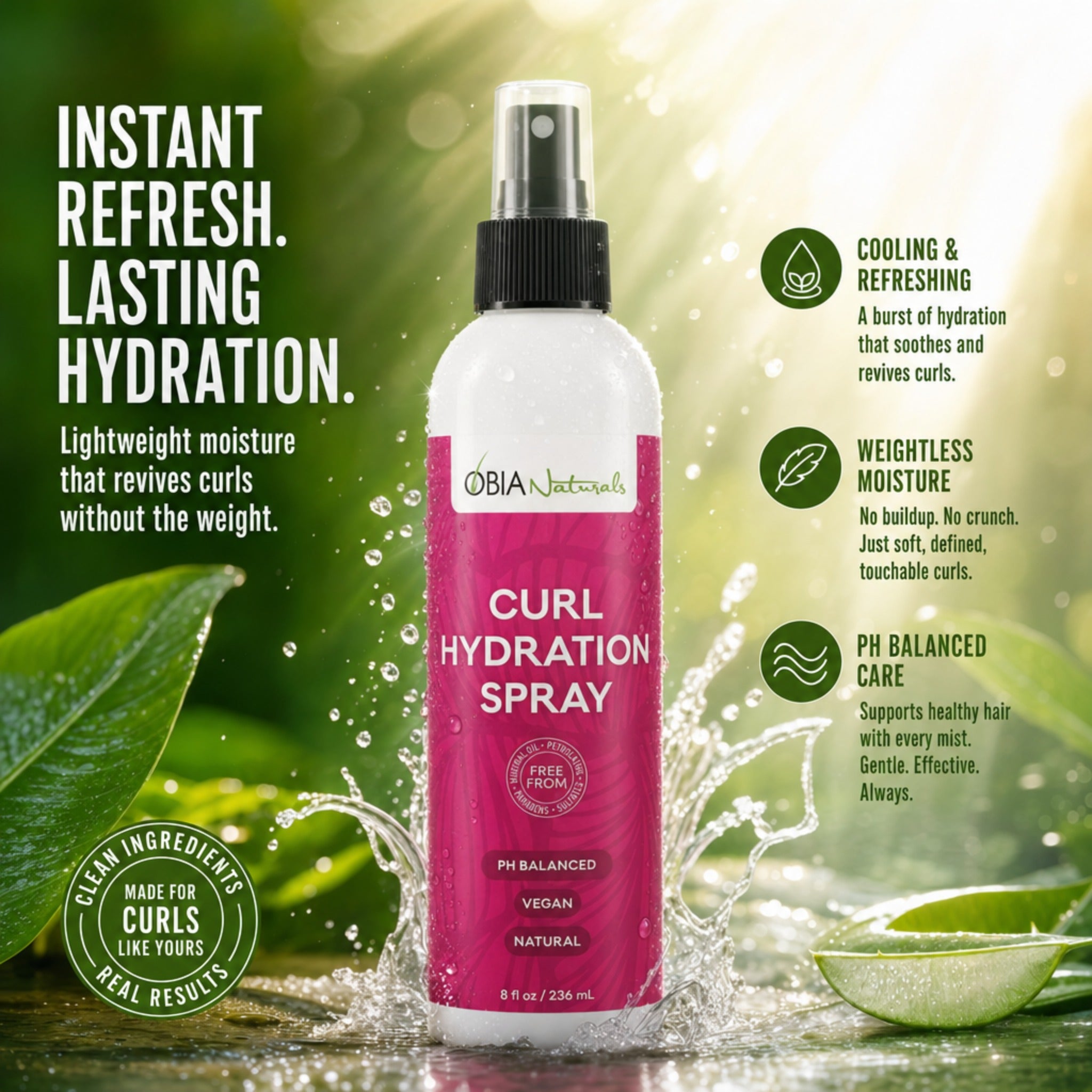 Curl Refresher Spray for Curly Hair | OBIA – OBIA Naturals