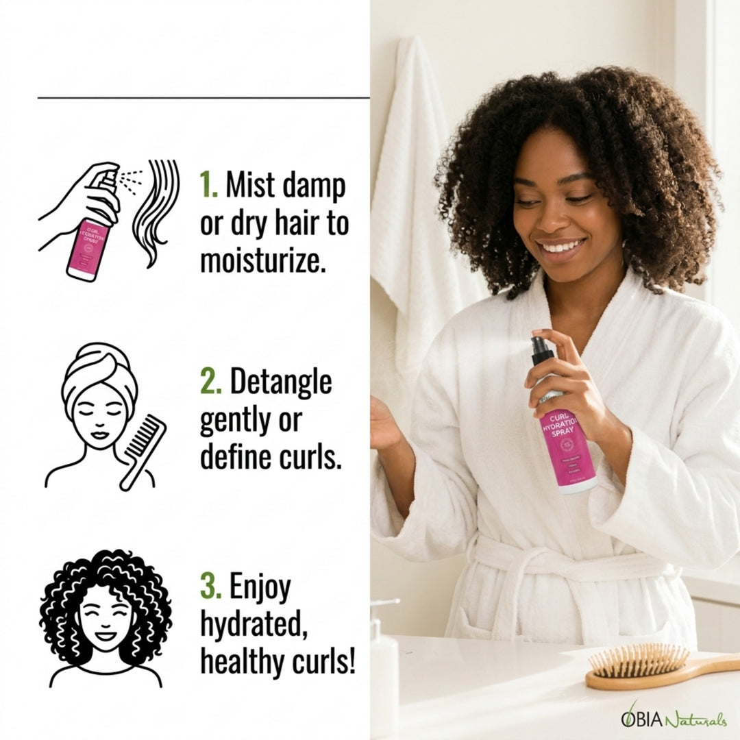 Curl Hydration Spray by OBIA Naturals — cruelty-free hydration mist for thirsty curls