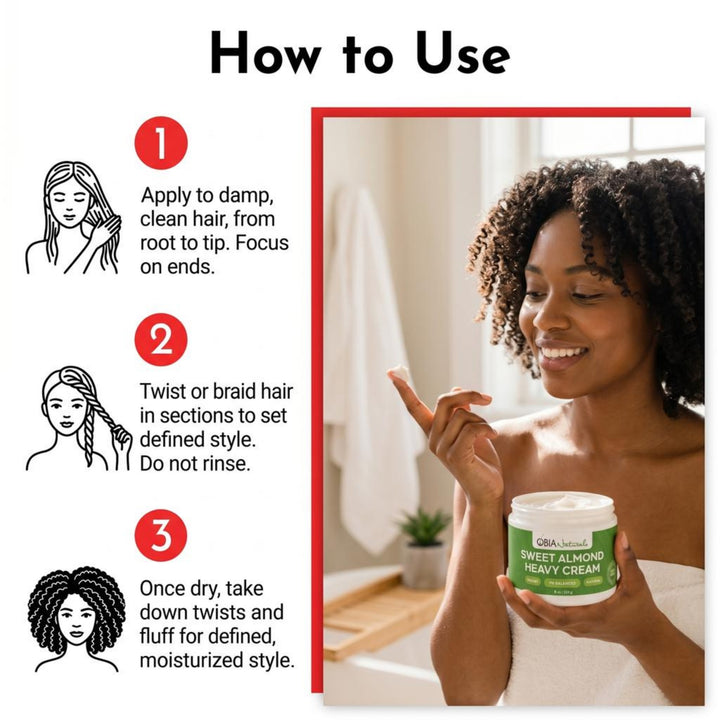 OBIA Naturals Sweet Almond Heavy Cream — styles like a butter, moisturizes like a cream