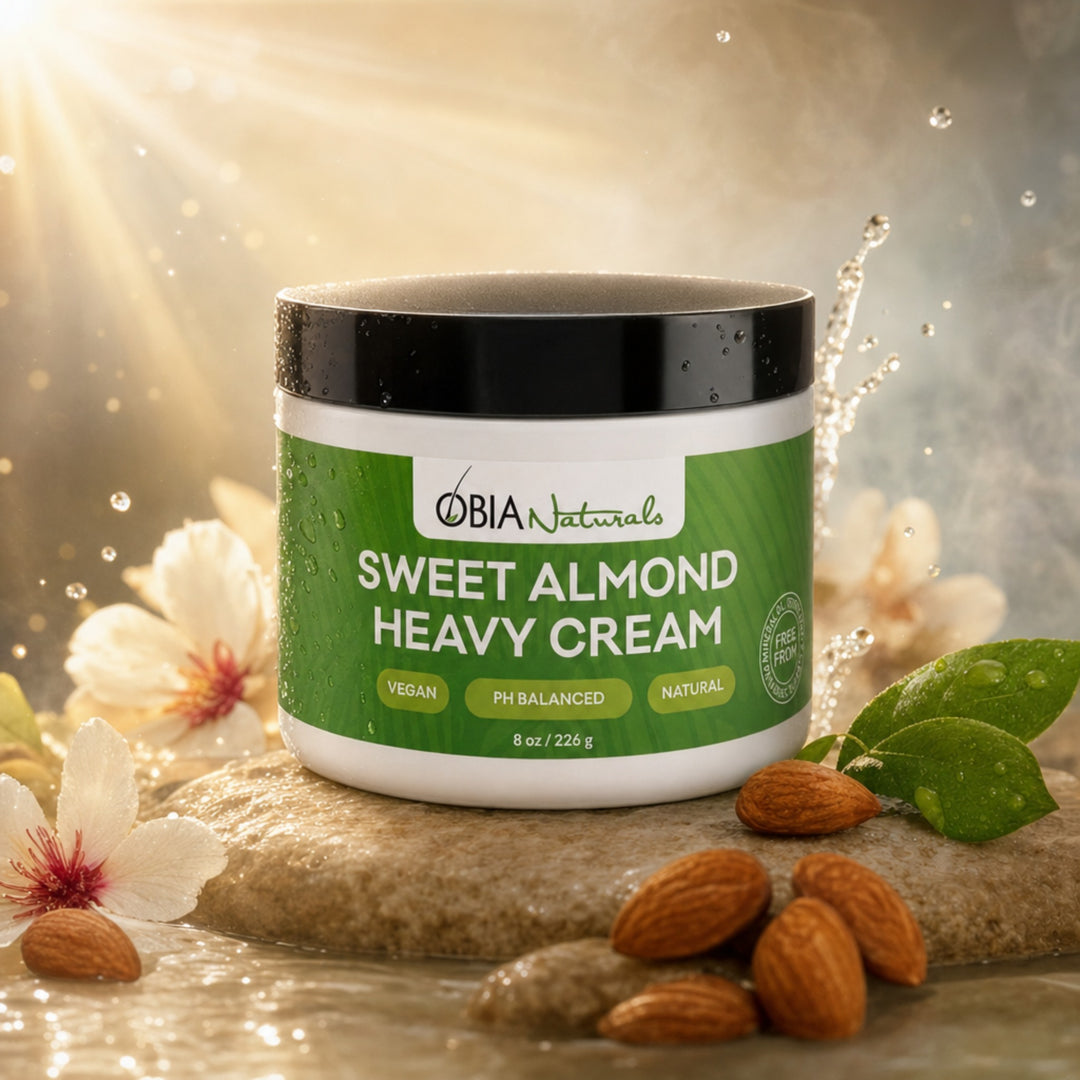 OBIA Naturals Sweet Almond Heavy Cream — vegan, pH-balanced rich moisture