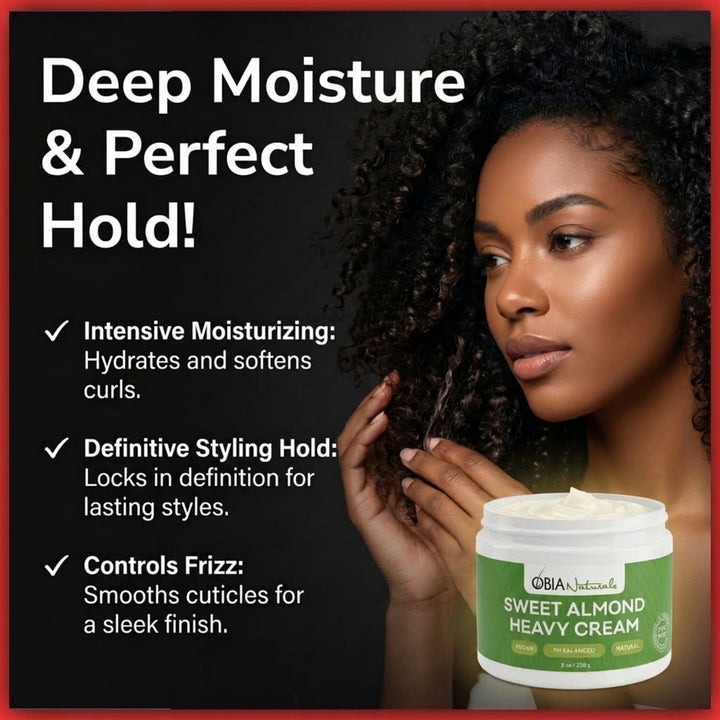 OBIA Naturals Sweet Almond Heavy Cream — deep hydration for super-dry, coarse textures