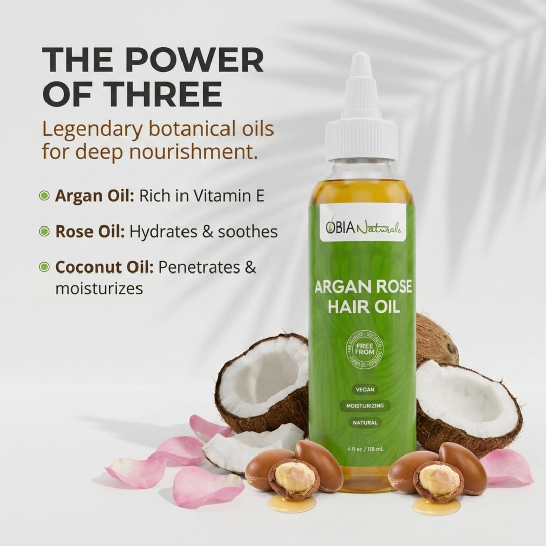 Argan Rose Hair Oil — Argan Hair Oil for Dry, Curly Hair