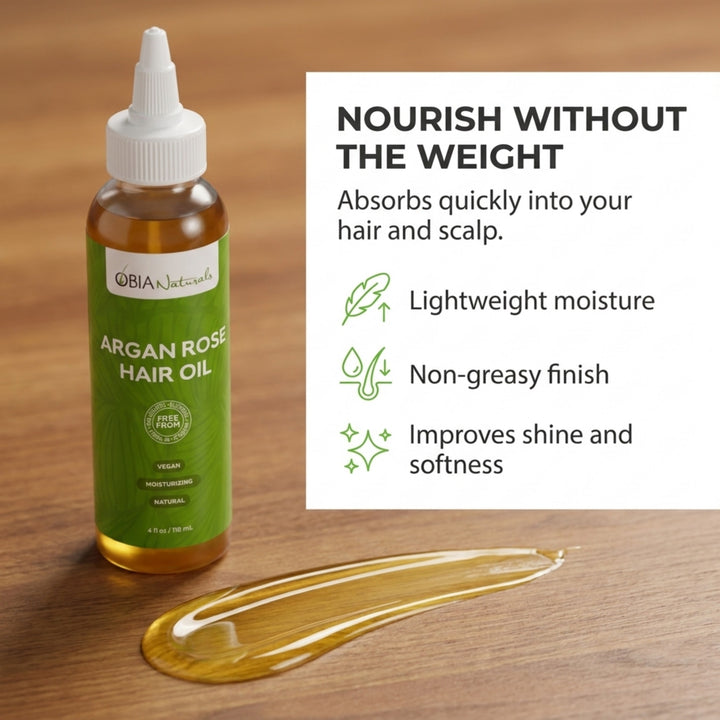 Argan Rose Hair Oil — Argan Hair Oil for Dry, Curly Hair