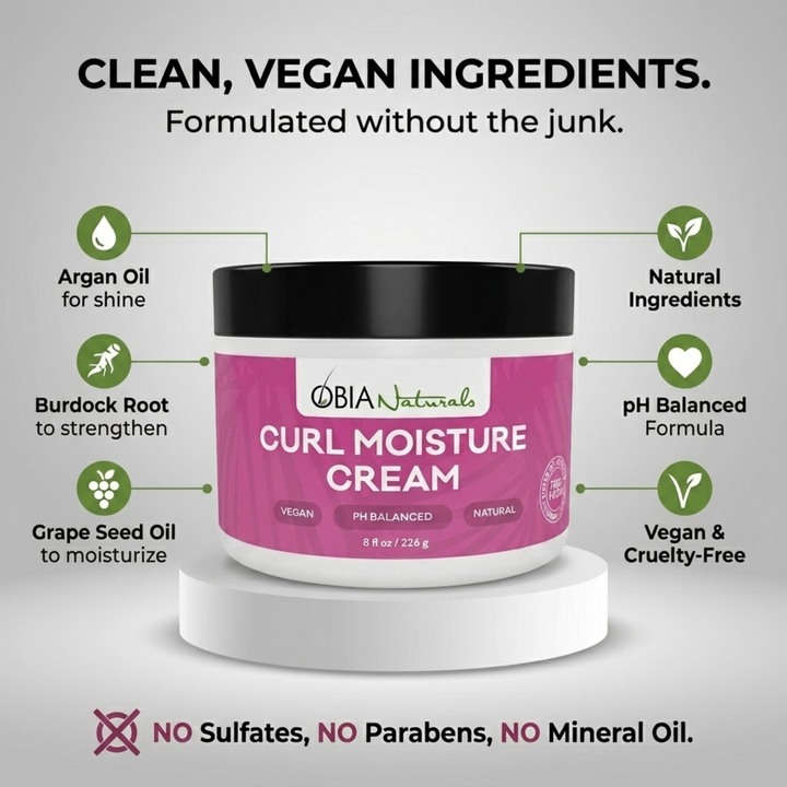 Curl Moisture Cream | Lightweight Vegan Leave-In Conditioner