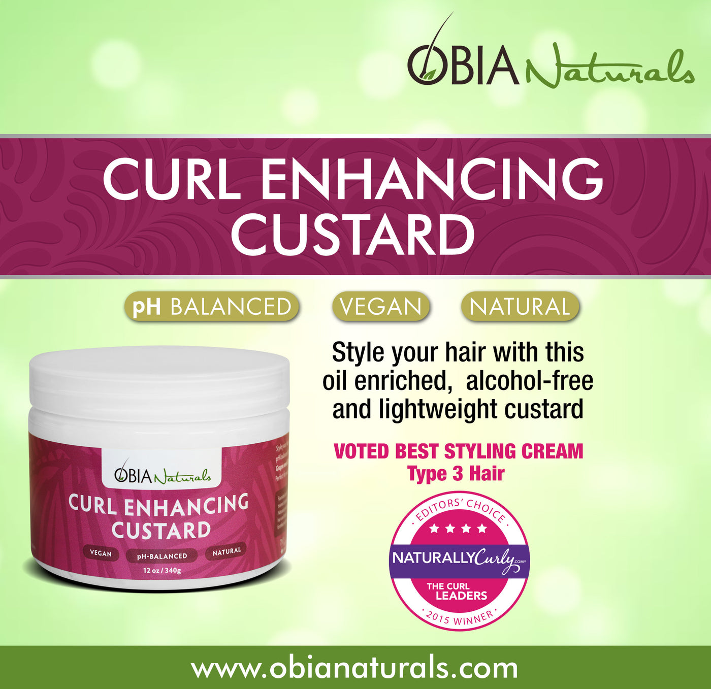 Curl Enhancing Custard - OBIA Naturals - 2